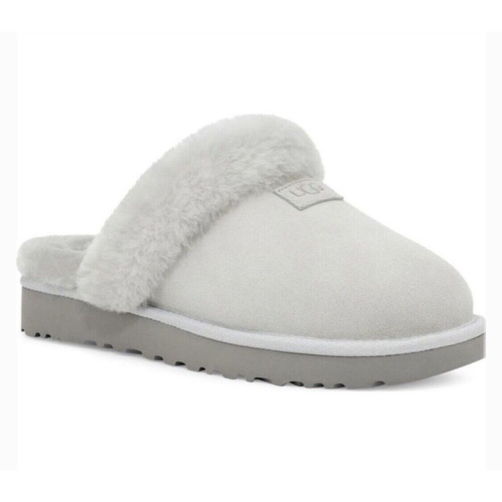 UGG 1126730 Womens Cozy Genuine Shearling Suede Slipper Light Grey US 9 - Picture 1 of 9